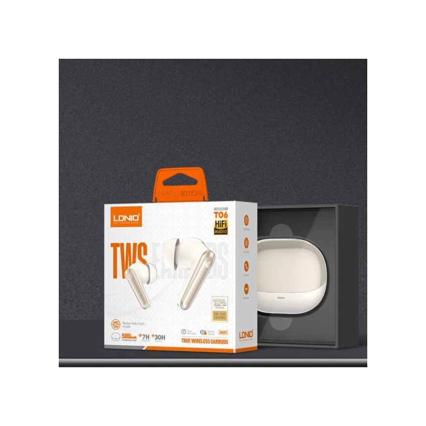 Ldnio TWSi T06 ANC ENC wireless headphones, white – 4