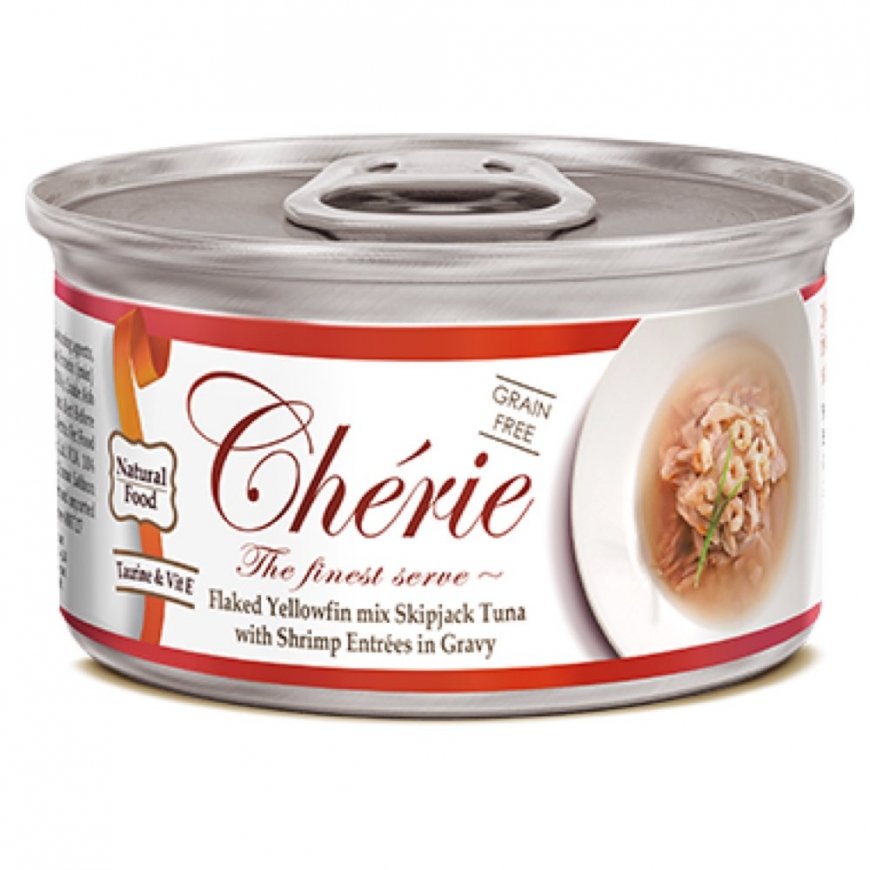 CHERIE Tuunikala ja krevettide segu - kassi märgtoit - 80g – 2