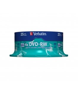 Verbatim DVD-RW Matt Silver 4,7 GB 25 kpl