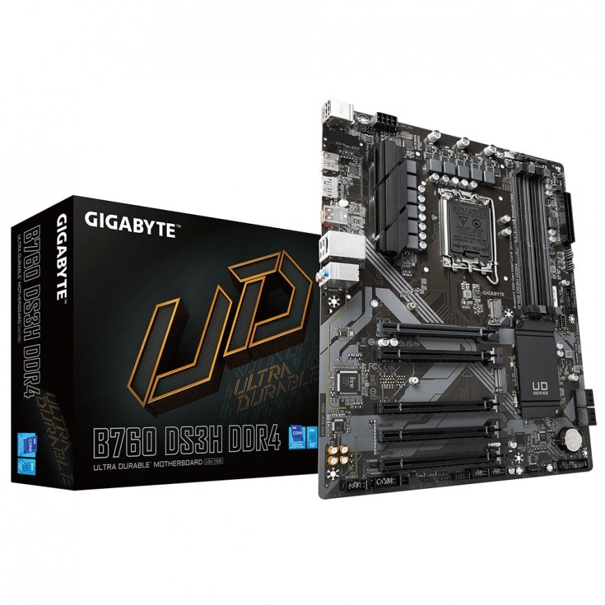 GIGABYTE B760 DS3H DDR4 emaplaat Intel B760 Express LGA 1700 ATX