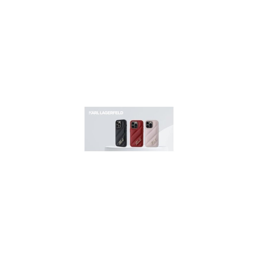 Case Karl Lagerfeld KLHCP16SPQDSMGP iPhone 16 6.1" pink hardcase Quilted Signature – 2