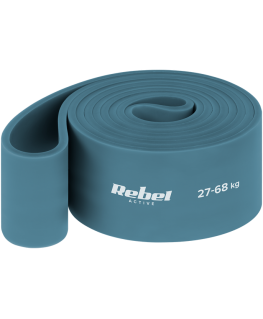 Latekso mankštos juosta - Power Band PL-6, mėlyna 27-68 kg REBEL ACTIVE