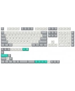 Keyboard Keychron Double shot PBT Full Set (Cherry profile - Gray, White, Mint) Keycap set