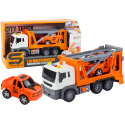 Lean Toys Daugiafunkcis vilkikas su šviesomis ir garsais 1:16 oranžinis automobilis Lean Toys Daugiafunkcis vilkikas su šviesomis ir garsais 1:16 oranžinis automobilis