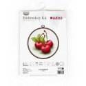 luca S Siuvinėjimo kryželiu rinkinys su lanku, įtrauktas „Cherries“ 10x10cm SBC103 luca S Siuvinėjimo kryželiu rinkinys su lanku, įtrauktas „Cherries“ 10x10cm SBC103