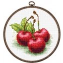luca S Siuvinėjimo kryželiu rinkinys su lanku, įtrauktas „Cherries“ 10x10cm SBC103 luca S Siuvinėjimo kryželiu rinkinys su lanku, įtrauktas „Cherries“ 10x10cm SBC103