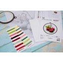 luca S Siuvinėjimo kryželiu rinkinys su lanku, įtrauktas „Cherries“ 10x10cm SBC103 luca S Siuvinėjimo kryželiu rinkinys su lanku, įtrauktas „Cherries“ 10x10cm SBC103