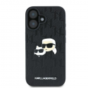 Case Karl Lagerfeld KLHCP16SPGKLKCPK iPhone 16 6.1" black/black hardcase Monogram Karl&Chaoupette Head Pin