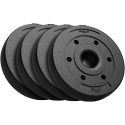 Bituminių svarelių rinkinys 4x5kg, skylė 51mm - olimpinėms štangams, REBEL ACTIVE Bituminių svarelių rinkinys 4x5kg, skylė 51mm - olimpinėms štangams, REBEL ACTIVE