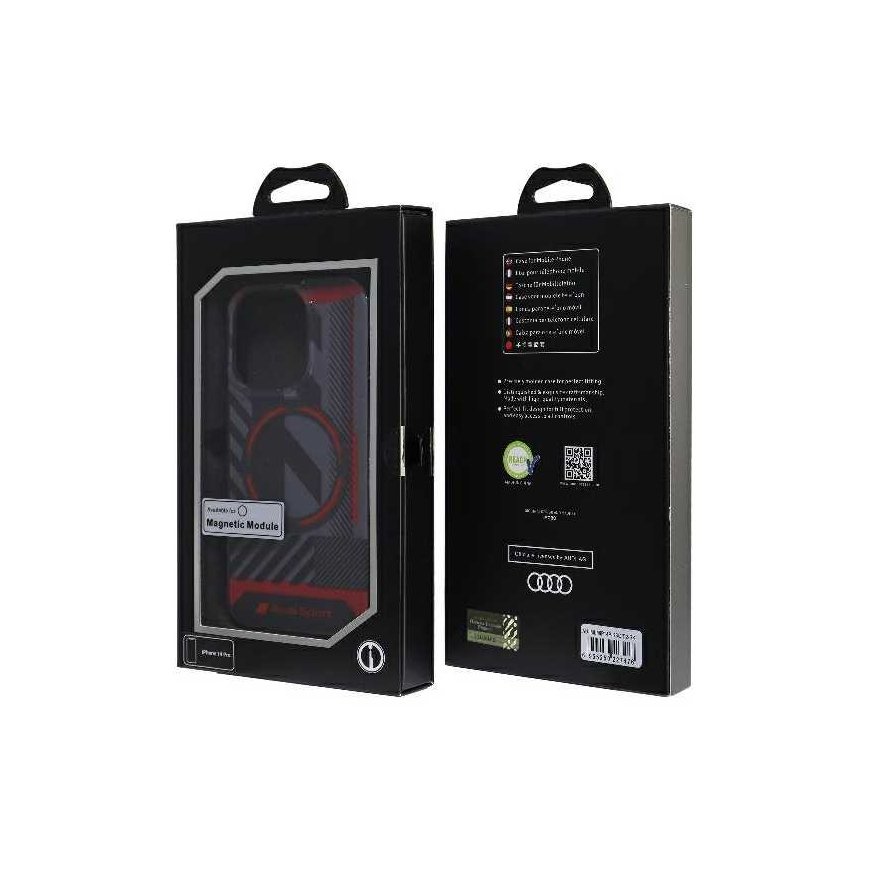 Apple iPhone 14 Pro Audi case IML Sport MagSafe Case (AU-IMLMIP14P-RSQ/D2-BK) black color – 4