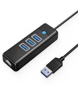 Adapter ORICO PW3UR-U3, 3x USB and 1x RJ45