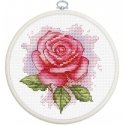 luca S Cross Stitch Kit with Hoop Included Rose Aroma 9 x 9.5cm SBC105 luca S Cross Stitch Kit with Hoop Included Rose Aroma 9 x 9.5cm SBC105