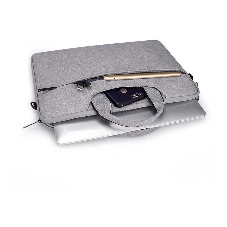 Devia MacBook handbag Justile 15.4'' gray – 2