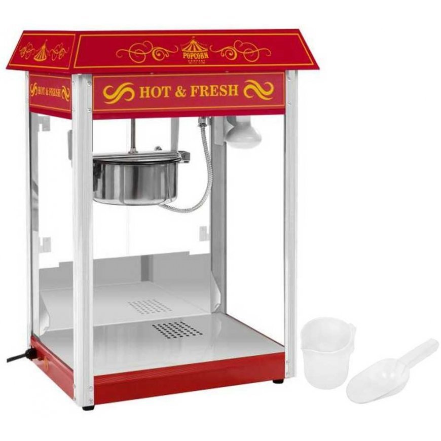 Royal Catering Professional, efficient adjustable popcorn machine 230V 1.6kW red