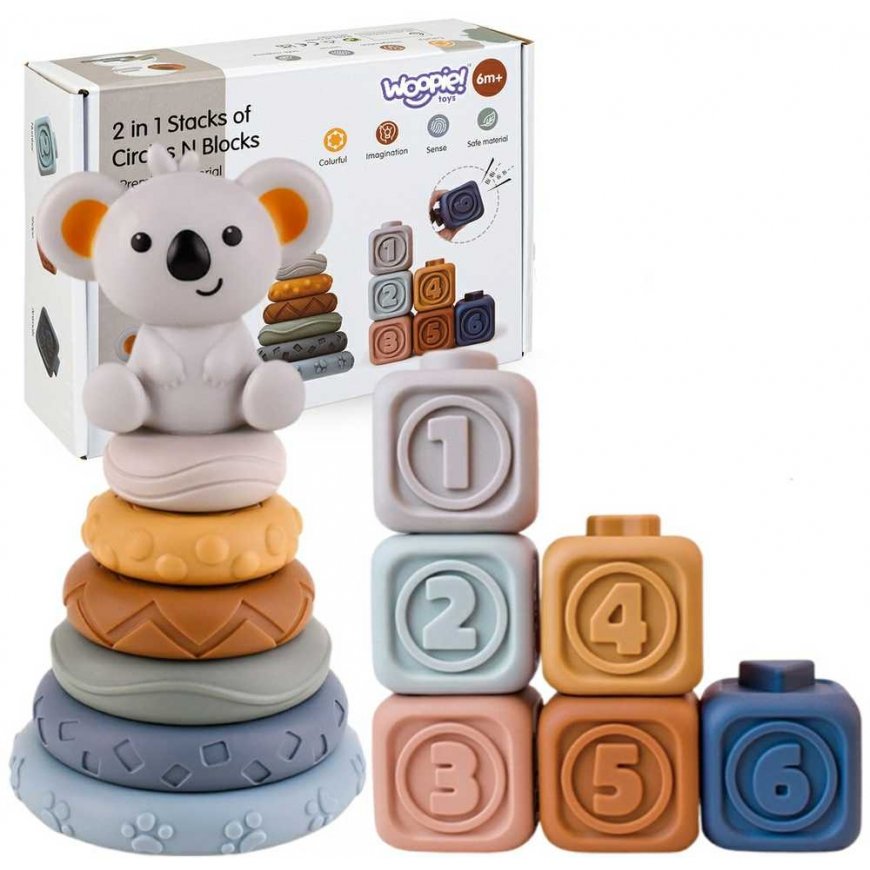 Woopie rinkinys: piramidė, kaladėlės, kramtukas – 3