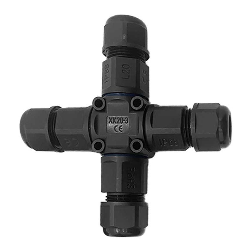 Orno Cable connector, four-way X-type splitter