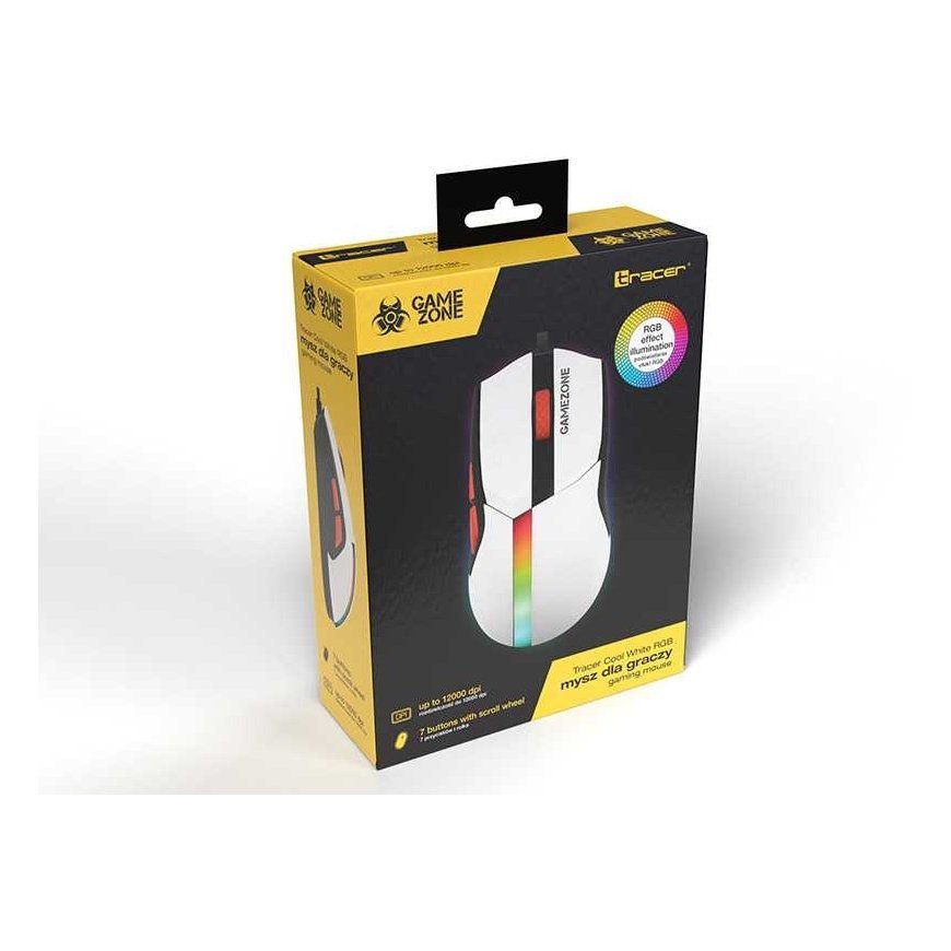 Pelė TRACER GAMEZONE COOL Baltas RGB – 5
