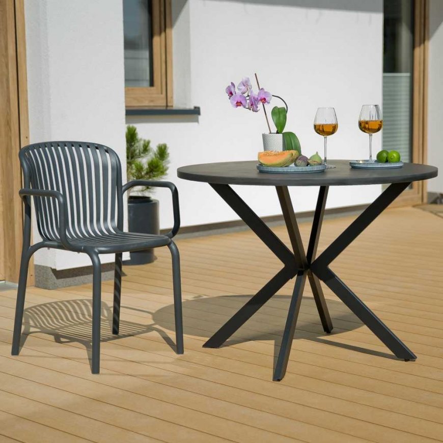 Garden table Lukka 100 cm anthracite PATIO