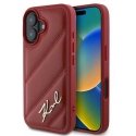 Dėklas Karl Lagerfeld KLHCP16SPQDSMGR iPhone 16 6.1" raudona/red hardcase Quilted Signature Dėklas Karl Lagerfeld KLHCP16SPQDSMGR iPhone 16 6.1" raudona/red hardcase Quilted Signature