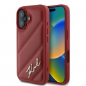 Dėklas Karl Lagerfeld KLHCP16SPQDSMGR iPhone 16 6.1" raudona/red hardcase Quilted Signature Dėklas Karl Lagerfeld KLHCP16SPQDSMGR iPhone 16 6.1" raudona/red hardcase Quilted Signature