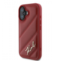 Dėklas Karl Lagerfeld KLHCP16SPQDSMGR iPhone 16 6.1" raudona/red hardcase Quilted Signature Dėklas Karl Lagerfeld KLHCP16SPQDSMGR iPhone 16 6.1" raudona/red hardcase Quilted Signature