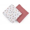 Petite&Mars Misty Bamboo Muslin Wrap Set of 2 | Rose Petite&Mars Misty Bamboo Muslin Wrap Set of 2 | Rose