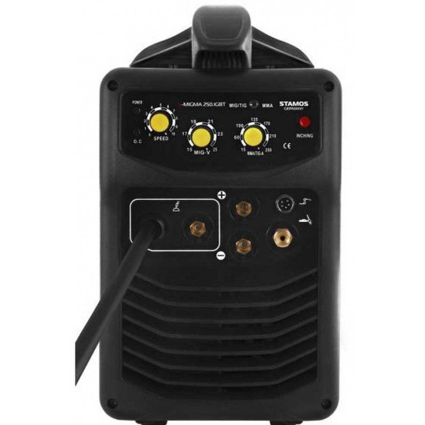 Stamos Germany Pusiau automatinis suvirinimo aparatas migomat TIG MIG/MAG MMA 250A IGBT Stamos Vokietija + 5kg viela – 5