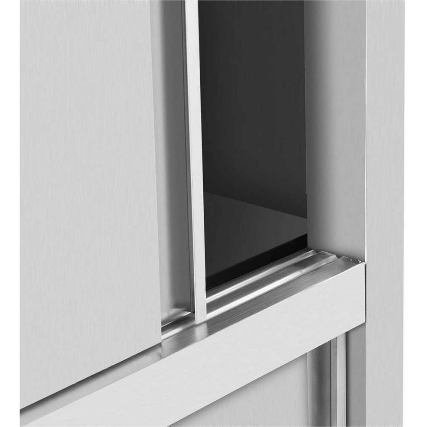 Royal Catering Stainless steel catering cabinet with sliding doors 120 kg 80 x 50 x 180 cm – 4