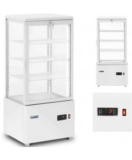 Šaldytuvas Royal Catering Šaldytuvo vitrina, stiklinė, 4 lygių, 78 l - balta