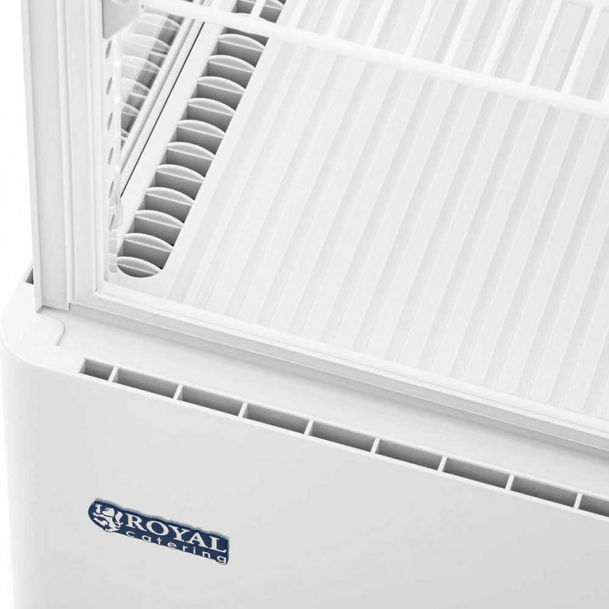 Šaldytuvas Royal Catering Šaldytuvo vitrina, stiklinė, 4 lygių, 78 l - balta – 4