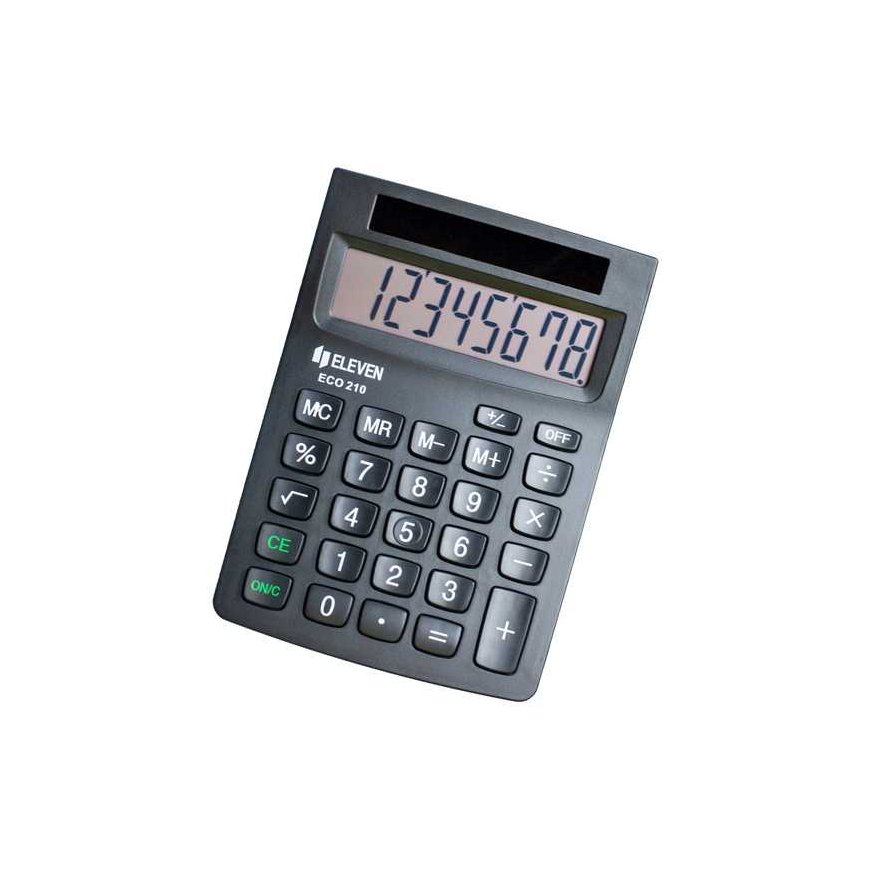 Eleven Calculator ECC210, black, birkowy, 8