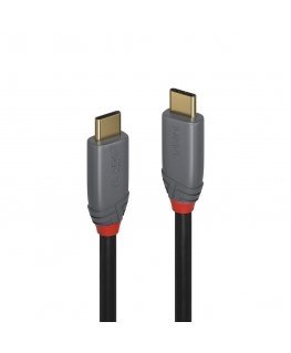 Lindy 36901 USB кабель 1 m USB C Черный, Серый