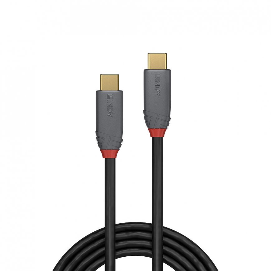 Lindy 36901 USB kabelis 1 m USB C Melns, Pelēks – 2