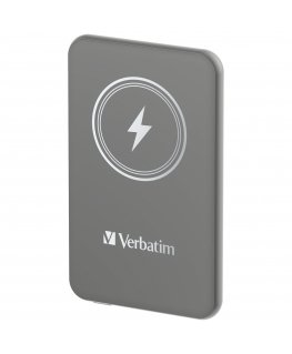 Verbatim Charge 'n' Go Magnetic Wireless Power Bank 5000mAh Grey