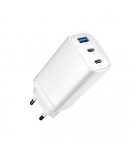65W Max Fast Charger EU USB-C1/USB-C1/USB-A White
