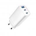 65W Max Fast Charger EU USB-C1/USB-C1/USB-A White 65W Max Fast Charger EU USB-C1/USB-C1/USB-A White