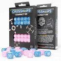 Puzzle Q Workshop Crosshairs Compact D6 Rpg Dice Set (Blue And Pink Sp.)