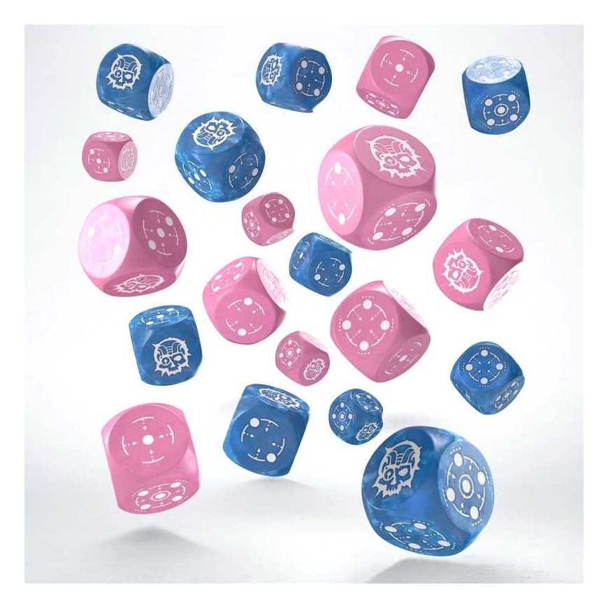 Puzzle Q Workshop Crosshairs Compact D6 Rpg Dice Set (Blue And Pink Sp.) – 5