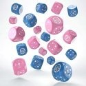 Puzzle Q Workshop Crosshairs Compact D6 Rpg Dice Set (Blue And Pink Sp.)