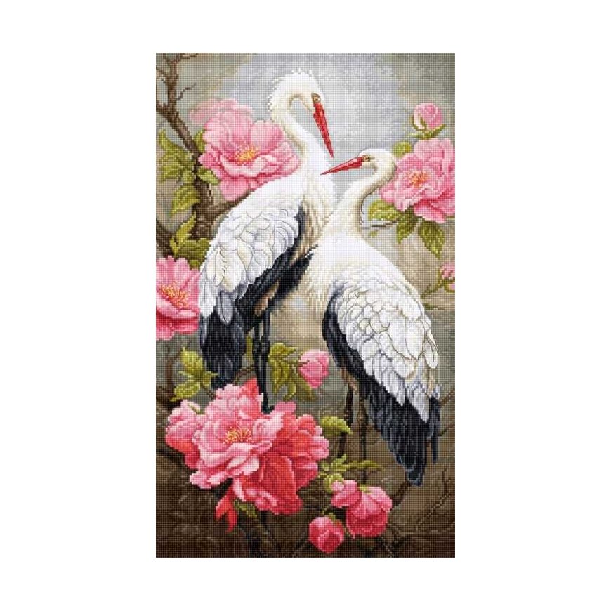 luca S Counted Cross Stitch Kit "Spring Guests" 22 x 37 cm SBU5042 – 3