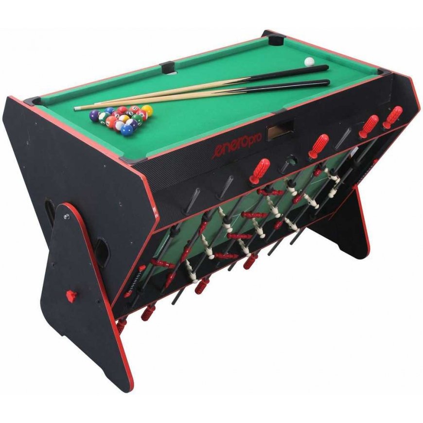 Enero Pro ROTATING GAMES TABLE 3 in 1 Billiards FOSSIBLE HUMBERGOT 121x84.5x85.3CM Black – 2