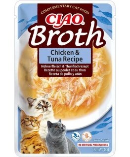 INABA Ciao Broth Chicken & Tuna - kassi maiused - 40g