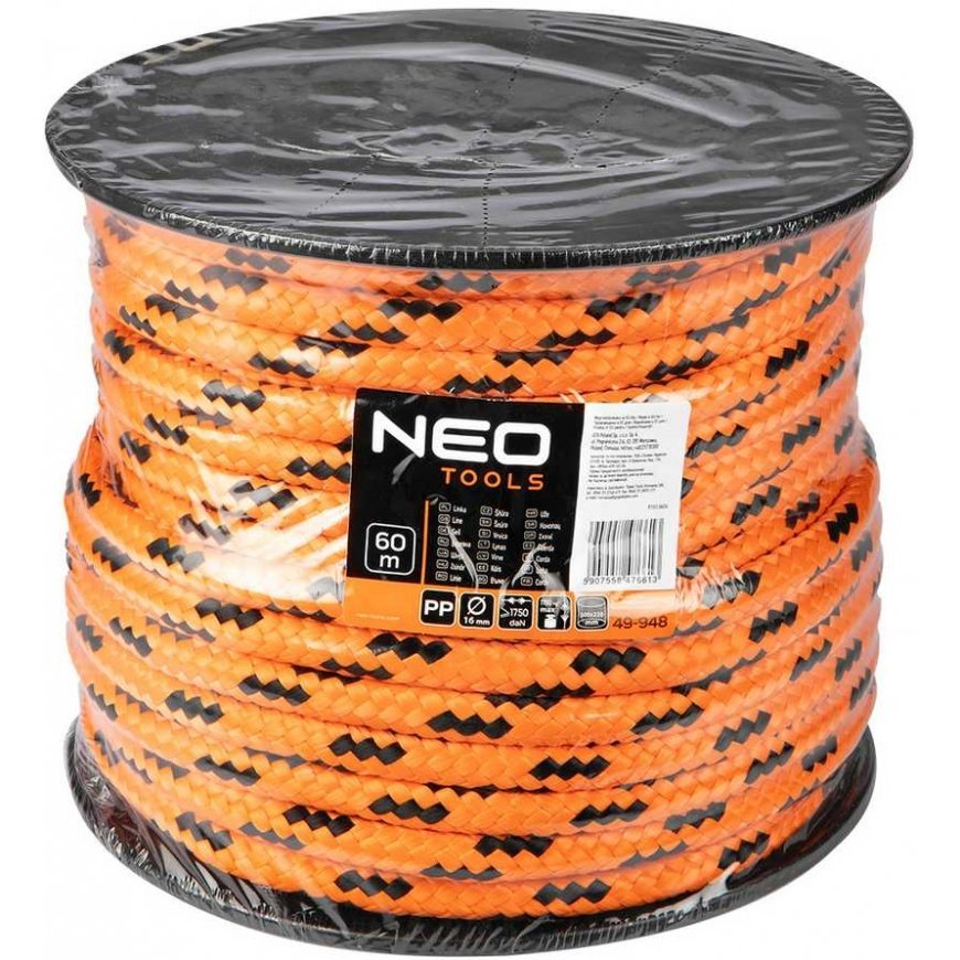 Neo Tools Pinta polipropileno virvė, skersmuo 16, 60 m – 5