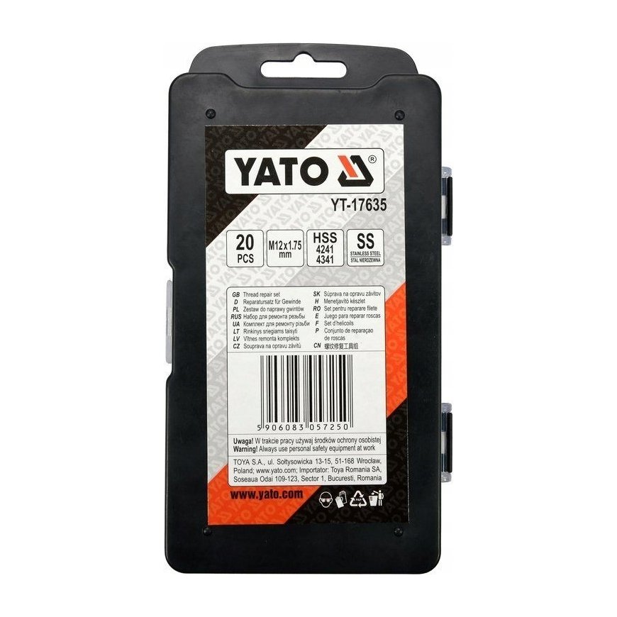 YATO Kit DO NAPRAWY GWINTÓW M10x1,25 – 2