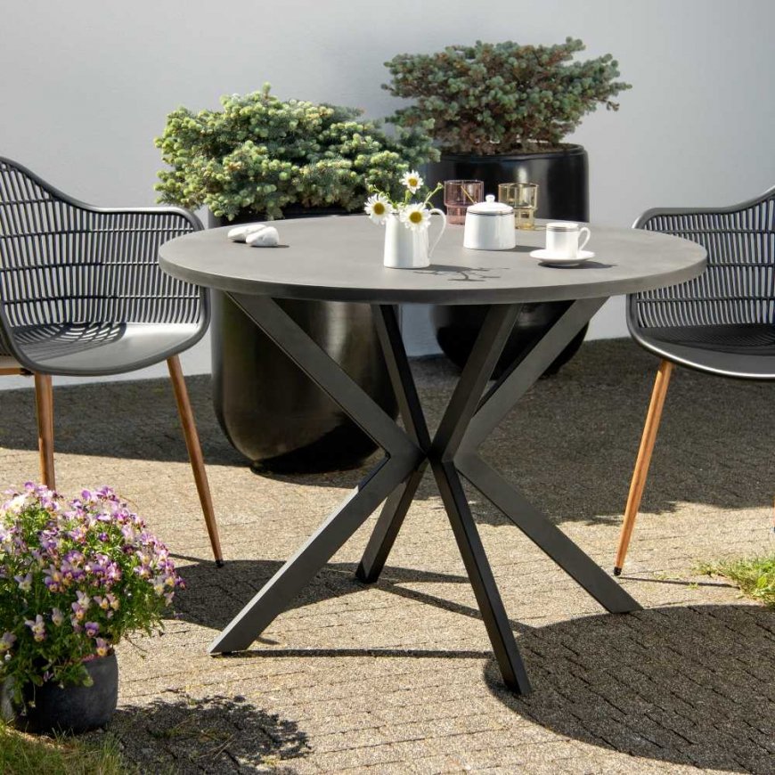 Garden table Lukka 100 cm gray PATIO