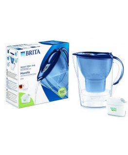 Water filtration pitcher BRITA Marella Cool Blue, 2.4 l + 1 water filtration filter