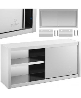 Royal Catering Catering wall cabinet with sliding doors, Steel, 120 x 45 x 60 cm