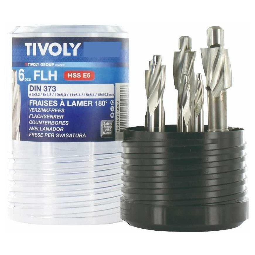 Tivoly Drilled Tivoli Countersink set Ø6-18mm