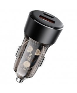 Acefast B12 car charger 60W USB-A | USB-C - black