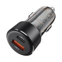 Acefast B12 car charger 60W USB-A | USB-C - black Acefast B12 car charger 60W USB-A | USB-C - black